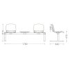 Bancuta ISO 2 cu masuta dimensuni