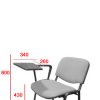 Scaun ISO birou cu masuta dimensiuni